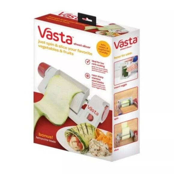 Vasta Stainless Steel 3-in-1 Veggie, Fruit & Pasta Noodle Sheet Slicer NIB - Picture 4 of 6